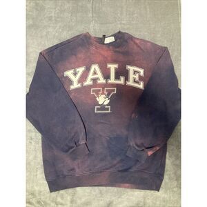 H&M‎ Sweater Womens Xs Tye Dye Semi Crop Yale University Pullover Preppy